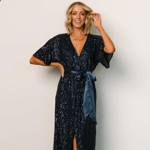 Baltic Born Mauricia Navy Sequin Maxi